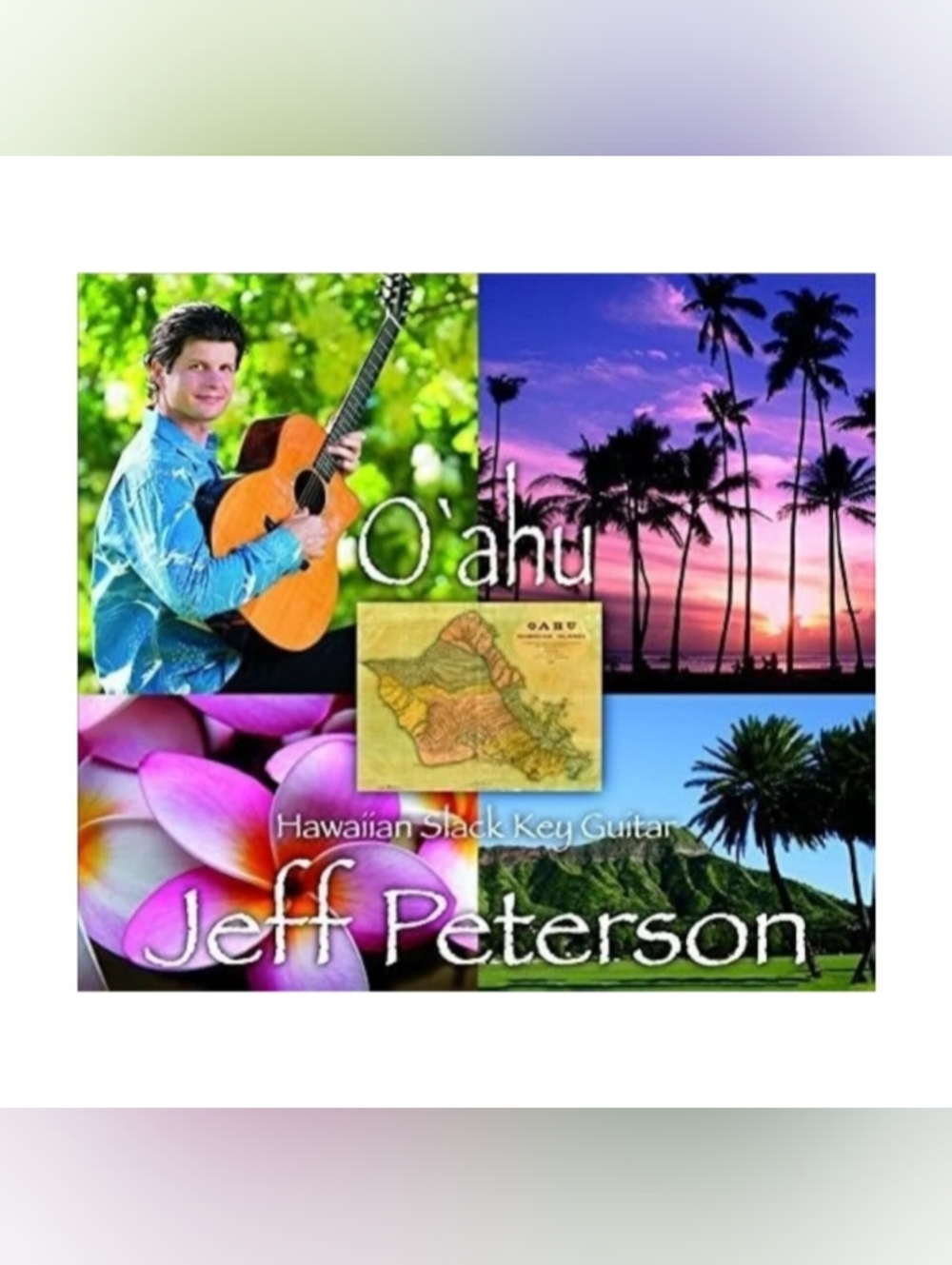 Autographed Oahu Jeff Peterson CD Slack Key Guitar Signed